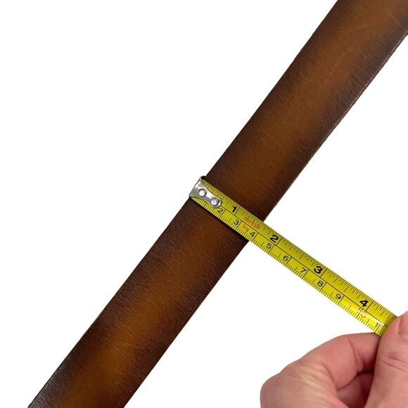 Wilsons Leather silver tone oval buckle stone belt Size M boho statement western - Picture 8 of 8